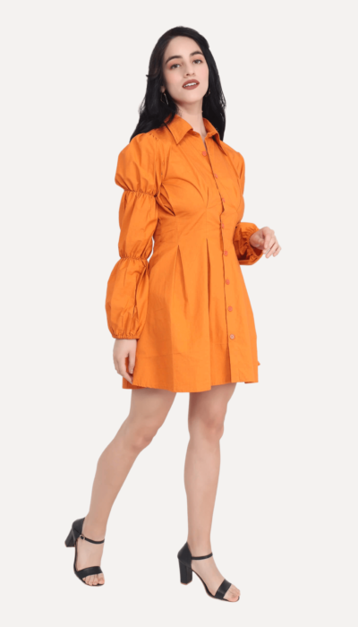 The Spicy Shirt Honey Color Dress