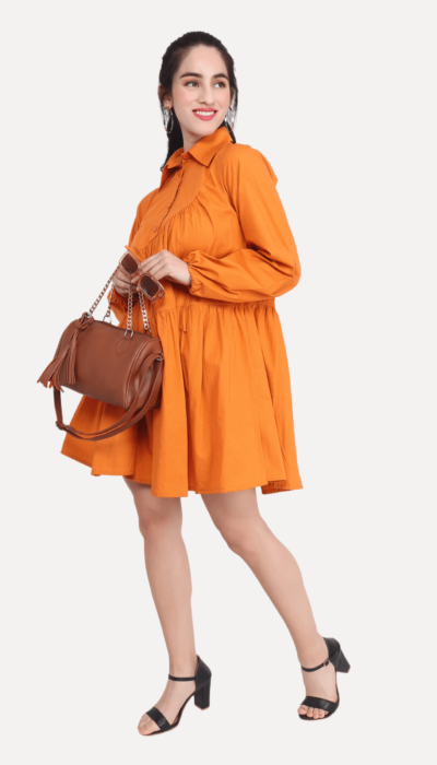 Fiery Flare Honey Color Dress