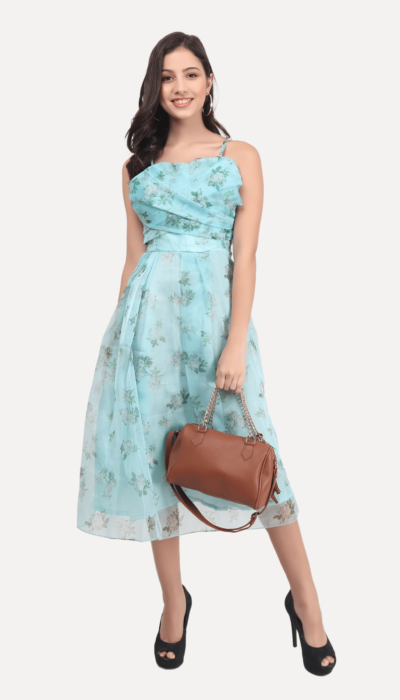 Organza Light Blue Dress