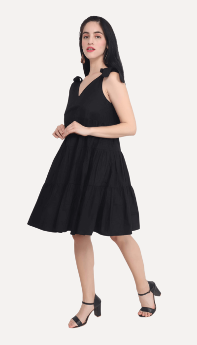 Black Beauty V-neck Dress