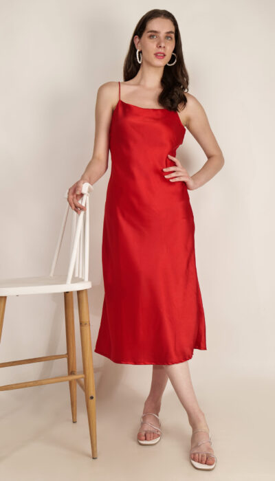 Red Scarlet Midi Dress